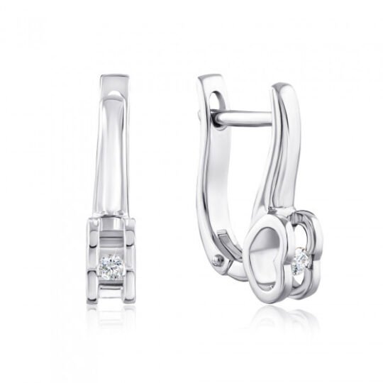 Silver Diamond Earrings