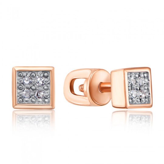 Golden Studs With Diamonds