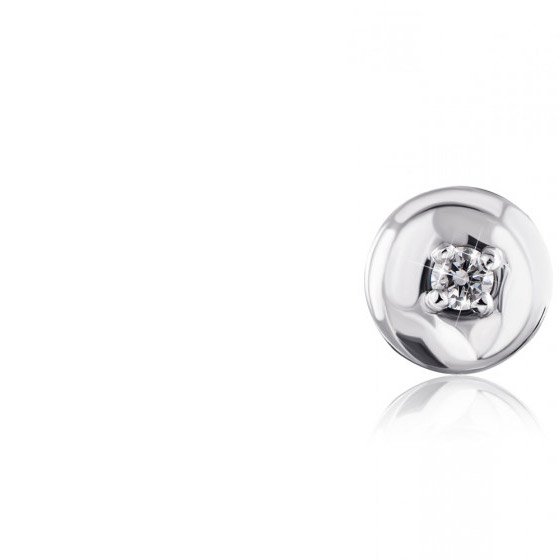 Silver Diamond Earrings - Imagen 3